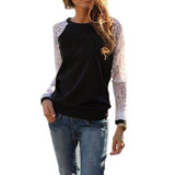 2017 Fashion Women Long Sleeve Lace Patchwork Blouses Casual Tunic Shirts Jumper Tops Blusas Femininas Camisas Mujer Plus Size