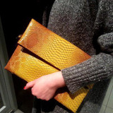 2017 Fashion Women Day Clutches Bags Serpentine Leather Messenger Crossbody Bags Ladies Evening Party Bags Designer Handbags