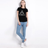 2017 Fashion Women clothing BANVTX37 T shirts Print Tee Triangle circle Geometric 3 Color T-shirt Female tops