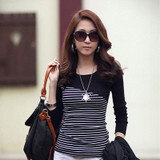 2017 Fashion Women Clothes Striped Long Sleeve Tops Women Clothing Shirts Cotton Casual Shirt Women Plus Size MN231