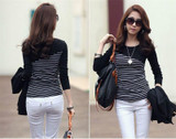 2017 Fashion Women Clothes Striped Long Sleeve Tops Women Clothing Shirts Cotton Casual Shirt Women Plus Size MN231