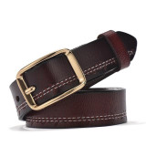 2017 fashion women belts luxury all-match genuine leather belt high quality pin buckle wide vintage cowskin strap female WH003