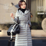 2017 fashion winter jacket women duck cotton coat high quality hooded with belt parka women winter warm outerwear coat