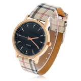 2017 Fashion Watches Leather Plaid Watch Women Watches Clock Women's Watches saat bayan kol saati reloj mujer relogio feminino