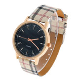 2017 Fashion Watches Leather Plaid Watch Women Watches Clock Women's Watches saat bayan kol saati reloj mujer relogio feminino