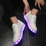 2017 Fashion USB Charging Luminous Sneakers with Light Sole Children Tenis Led Feminino Femme Basket Led Kids Boys Glowing Shoes