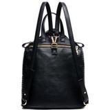 2017 Fashion Unique Clothes Design PU Women Leather BackpackS Female Travel Shoulder bag Women School Bag Hot Sale LJ430