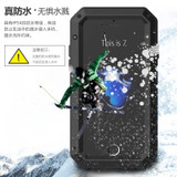 Metal Aluminum Cover for iPhone 4S 5S 6 6S 7 Plus Case Luxury Doom Armor Waterproof Cover for iPhone 5 6 7 Plus +Tempered Glass
