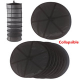 Mesh Collapsible Hanging Net Black Drying Rack Wardrobe Clothes Basket Laundry Storage Bag Herb Bud Drying Homeware 2FT 8 Layers