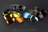MERRYSTORE Men Brand Ultralight Gold Frame Polar Sunglasses Fashion Driving Polarized Glasses Aluminum Alloy Sunglasses