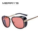 MERRY'S IRON MAN 3 Matsuda TONY Steampunk Sunglasses Men Brand Designer Mirrored Glasses Vintage Sun glasses UV400 S'035