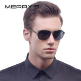 MERRY'S Men Classic Brand Sun glasses Luxury Aluminum Polarized EMI Defending Coating Lens Driving Shades S'8371