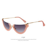 MERRY'S Fashion Women Cat Eye Sunglasses Classic Brand Designer Semi-Rimless Sunglasses Butterfly Shades UV400 MERRY'S Fashion Women Cat Eye Sunglasses Classic Brand Designer Semi-Rimless Sunglasses Butterfly Shades UV400