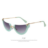 MERRY'S Fashion Women Cat Eye Sunglasses Classic Brand Designer Semi-Rimless Sunglasses Butterfly Shades UV400 MERRY'S Fashion Women Cat Eye Sunglasses Classic Brand Designer Semi-Rimless Sunglasses Butterfly Shades UV400