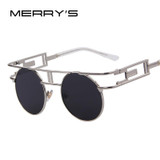 MERRY'S Fashion Women Brand Designer Unique Gothic Sunglasses Metal Frame Steampunk Men Sunglasses Oculos de sol UV400