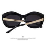 MERRY'S Fashion Women Cat Eye Sunglasses Big Frame Metal Temples Brand Designer Sunglasses UV400