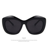 MERRY'S Fashion Women Cat Eye Sunglasses Big Frame Metal Temples Brand Designer Sunglasses UV400
