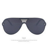 MERRY'S Fashion Men Summer Mirror Sunglasses Women Brand Design Big Frame Integrated Eyewear Sunglasses Oculos de sol UV400