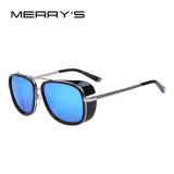 MERRY'S 2017 IRON MAN 3 Matsuda TONY Steampunk Sunglasses Men Mirrored Designer Brand Glasses Vintage Sun glasses S'035