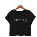 Merry Pretty Harajuku Women Tops Summer Korean Style Cute Fashion Pink O-Neck Short Sleeve Letter Print Crop T-shirt Punk Top
