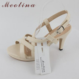 Meotina Women Sandals Gladiator Sandals Women Summer Platform Sandals Big Size 10 42 High Heels Female Cutout Pink Ladies Shoes