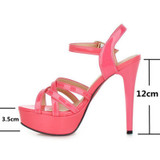 Meotina Hot Sale Fashion Summer Women Sandals Summer Heels Gladiator Party Platform Thin High Heels Female Cutout Yellow Shoes