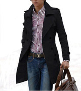 Mens Trench Coat 2017 New Fashion Designer Men Long Coat Windbreaker Autumn Winter Double-breasted Slim Trench Coat Men Overcoat
