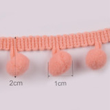 FENGRISE Lace Fabric 5 yard 1cm Sewing Accessories Pompom Trim Pom Pom Decoration Tassel Ball Fringe Ribbon DIY Material Apparel