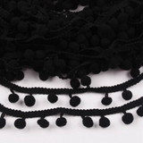 FENGRISE Lace Fabric 5 yard 1cm Sewing Accessories Pompom Trim Pom Pom Decoration Tassel Ball Fringe Ribbon DIY Material Apparel