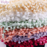 FENGRISE Lace Fabric 5 yard 1cm Sewing Accessories Pompom Trim Pom Pom Decoration Tassel Ball Fringe Ribbon DIY Material Apparel