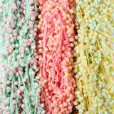 FENGRISE Lace Fabric 5 yard 1cm Sewing Accessories Pompom Trim Pom Pom Decoration Tassel Ball Fringe Ribbon DIY Material Apparel