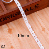 FENGRISE Apparel Sewing Fabric 5 Yards DIY Ivory Cream Black Trim Cotton Crocheted Lace Fabric Ribbon Handmade Accessories Craft