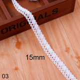 FENGRISE Apparel Sewing Fabric 5 Yards DIY Ivory Cream Black Trim Cotton Crocheted Lace Fabric Ribbon Handmade Accessories Craft