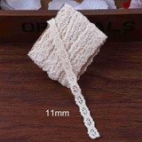 FENGRISE Apparel Sewing Fabric 5 Yards DIY Ivory Cream Black Trim Cotton Crocheted Lace Fabric Ribbon Handmade Accessories Craft