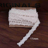 FENGRISE Apparel Sewing Fabric 5 Yards DIY Ivory Cream Black Trim Cotton Crocheted Lace Fabric Ribbon Handmade Accessories Craft