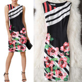 Fenghua Summer Dress Women 2017 Party Elegant Sexy Slim Casual Dresses Floral Vintage Office Bodycon Dress Plus Size 3XL 4XL