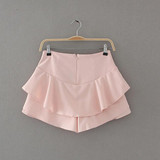 Fengmeisi Ruffles shorts skirts women Sexy drawstring beach solid color summer shorts Loose streetwear shorts P3852