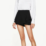 Fengmeisi Ruffles shorts skirts women Sexy drawstring beach solid color summer shorts Loose streetwear shorts P3852