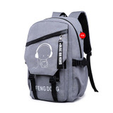 FengDong high school backpacks for boys male student laptop bag 15.6 grey cartoon backpack anti theft bookbag kids school bag FengDong high school backpacks for boys male student laptop bag 15.6 grey cartoon backpack anti theft bookbag kids school bag