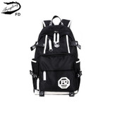 FengDong blue waterproof fabric high school bags for boys large laptop backpack men travel bags male casual book bag schoolbag
