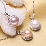 FENASY Nice Freshwater Pearl Jewelry Sets ,golden pearl Necklace pendant ,Pearl Earrings and ring,Wedding Jewelry Sets for women