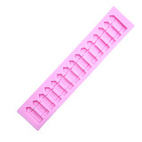 Fence Silicone Fondant Cake Molds Chocolate Soap Mould Kitchen Baking Clay Mould Sugarcraft Decoration Tool Bakeware