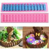 Fence Silicone Fondant Cake Molds Chocolate Soap Mould Kitchen Baking Clay Mould Sugarcraft Decoration Tool Bakeware