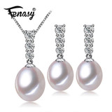 FENASY Trendy natural pearl Necklace Set women natural pearl Jewelry Chain Necklace Bracelet African Jewelry Sets aliexpress