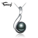 FENASY vintage pearl Necklace black pearl fashion Design natural Pearl jewelry Pearl necklaces &amp; pendants,necklace for women