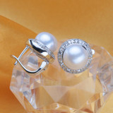 FENASY pearl earrings,2017 new natural Pearl earring, earrings for women,vintage fashion pearl Jewelry stud earrings,jewelry box