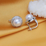 FENASY pearl earrings,2017 new natural Pearl earring, earrings for women,vintage fashion pearl Jewelry stud earrings,jewelry box