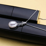 FENASY Nice Natural Pearl Jewelry Sets 925 Sterling Silver pendant Necklace,Pearl Earrings earrings fashion jewelry,Wedding