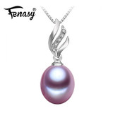 FENASY natural Pearl pendant necklace women,White pearl jewelry vintage accessories necklace women maxi necklace AliExpress