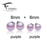 FENASY natural Pearl earring, Pearl with 925 Sterling Silver earrings,wedding Birthday gift Jewelry Women Accessories earrings